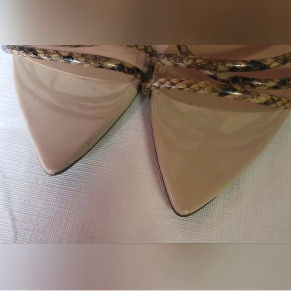 Cape Robbin Nude and Snake Print Strappy Heels - Picture 4 of 6